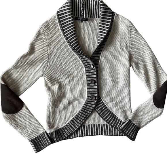 Vintage Weekend MaxMara Banshee Virgin Wool Blend Cardigan Beige Size Small - Picture 5 of 10